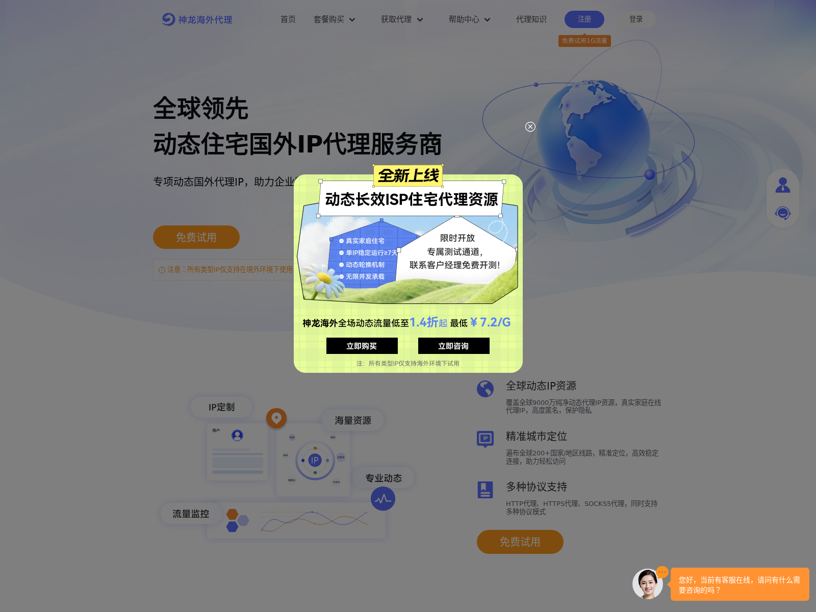 神龙海外代理IP