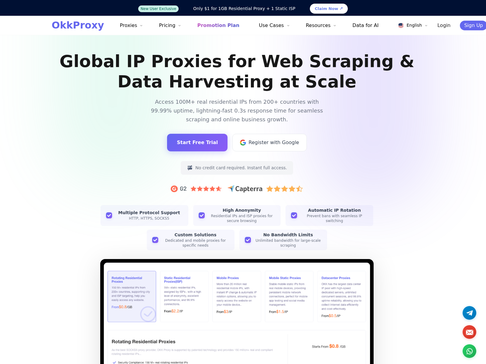 OkkProxy全球代理IP